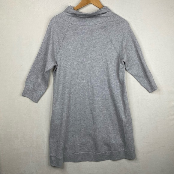 SouthCott Light Gray Turtleneck Long Sleeve Knit Sweater Dress Size Medium - Picture 4 of 7